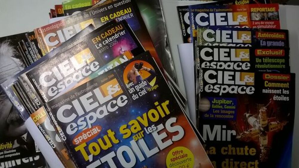 Revues Ciel &amp; Espace, Astronomie Mag etc.. Livres et BD