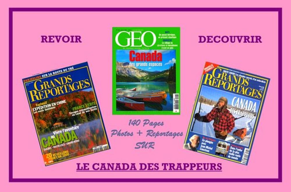 LE CANADA des trappeurs / prixportcompris Livres et BD