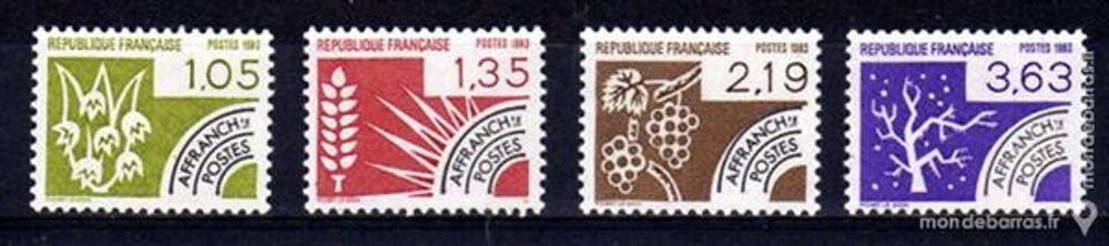 Timbres France NEUFS** Pr&eacute;oblit&eacute;r&eacute;s N&deg; 178 &agrave; 181 