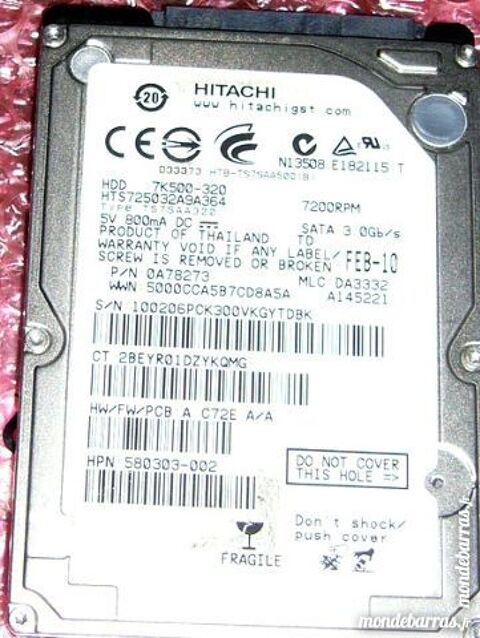 disque dur sata 320GB Hitachi  rparer 9 Versailles (78)