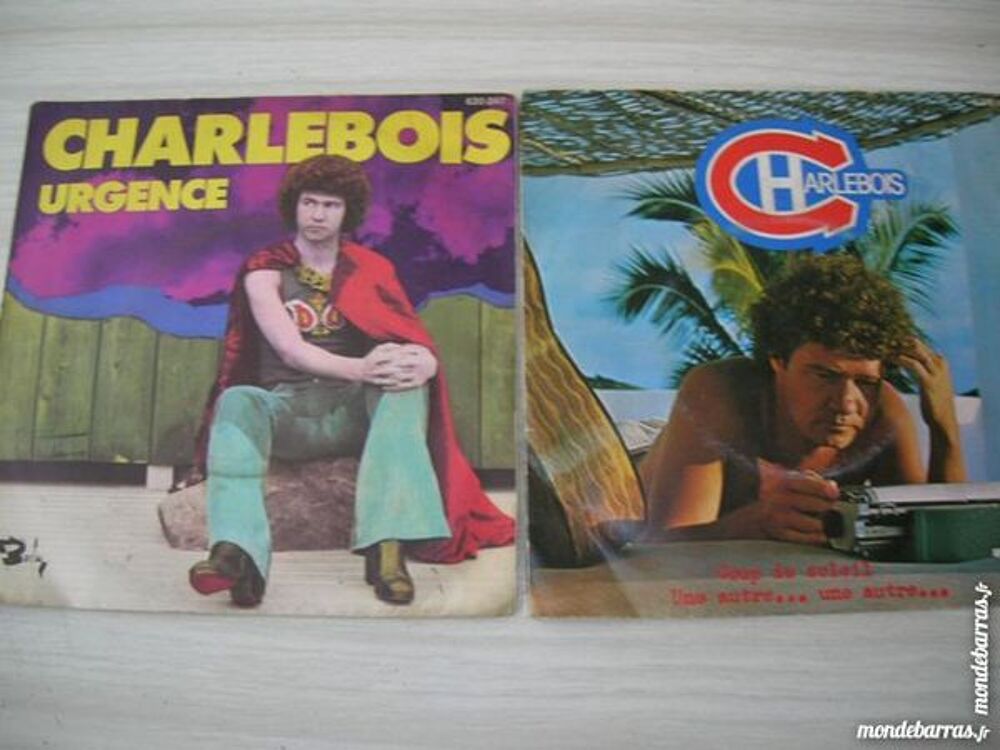 LOT de DEUX 45 TOURS CHARLEBOIS CD et vinyles