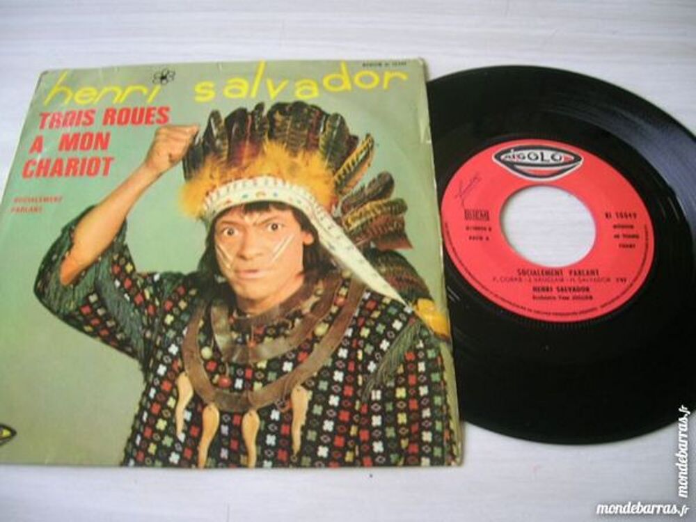 45 TOURS HENRI SALVADOR Trois roues &agrave; mon chariot CD et vinyles