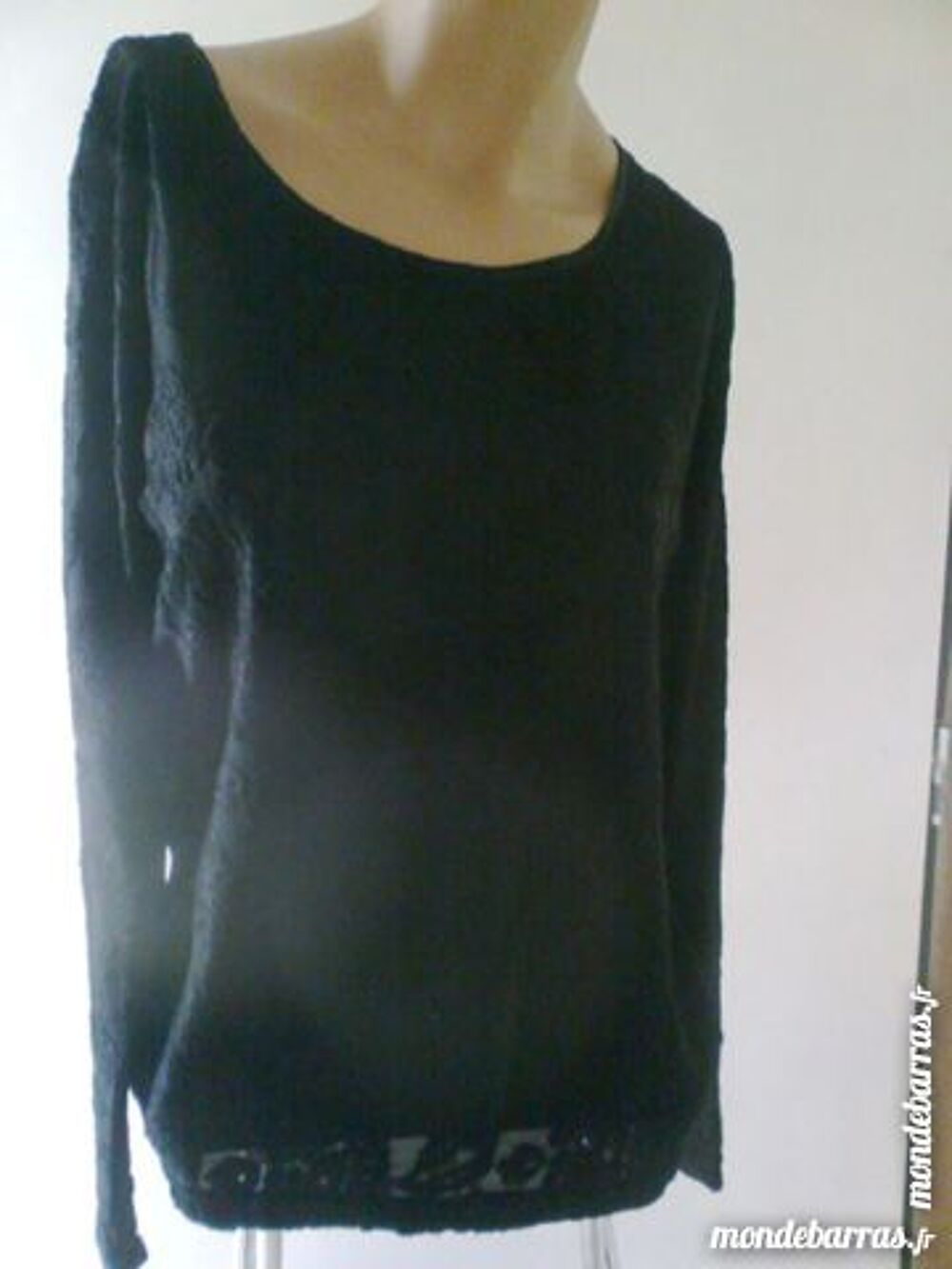 veste l&eacute;g&egrave;re , haut dentelle noire - M - zoe Vêtements