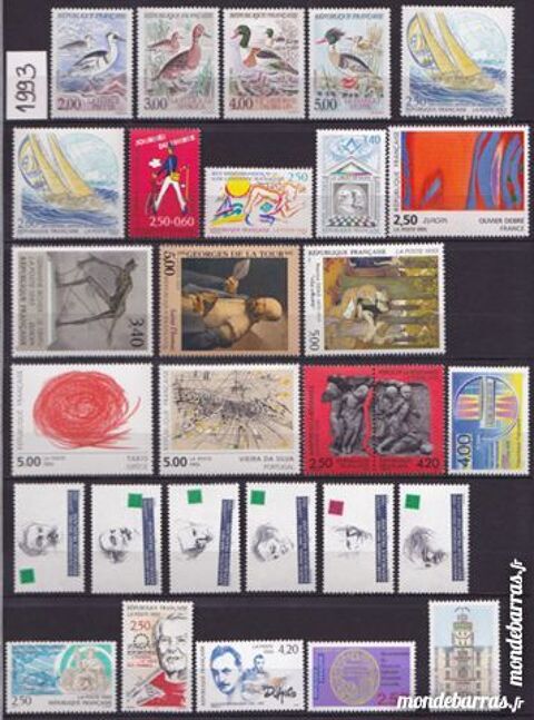 France 1993 Timbres neufs + 04 Carnets 37 Jou-ls-Tours (37)
