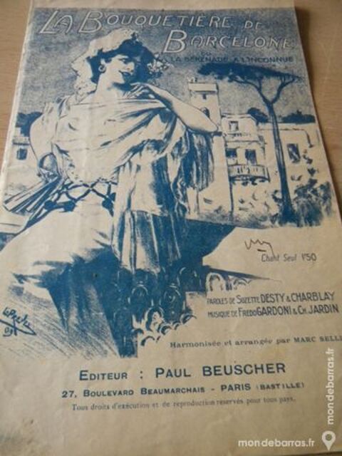 La Bouqueti�re de Barcelone de Paul Beuscher 1909 8 Villeurbanne (69)
