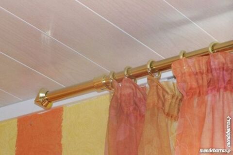 barre � rideaux m�tal dor� + supports et embouts 10 Abbeville (80)