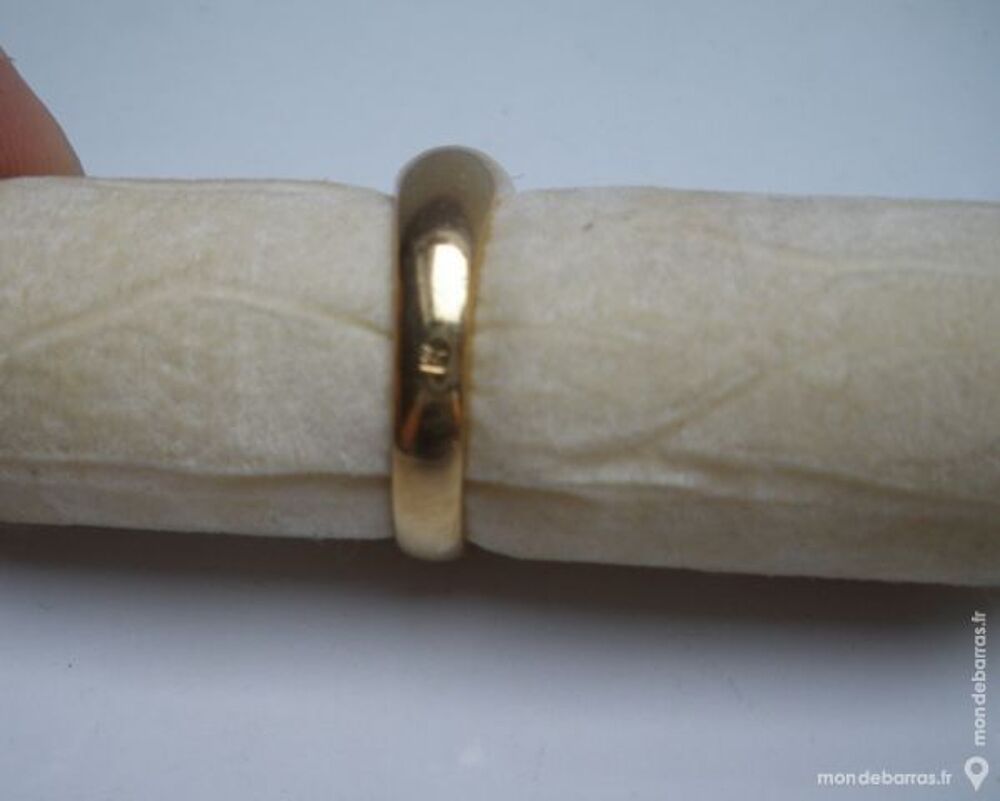 Bague anneaux plaqu&eacute; or taille 58 et zirconium Bijoux et montres