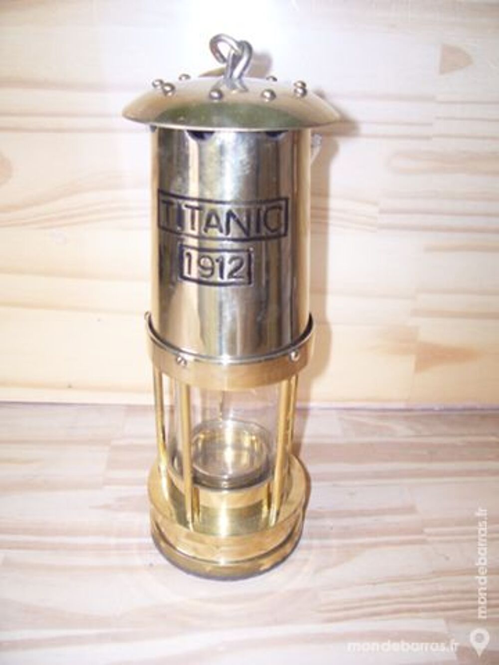 Lampe de mineur en bronze massif Décoration