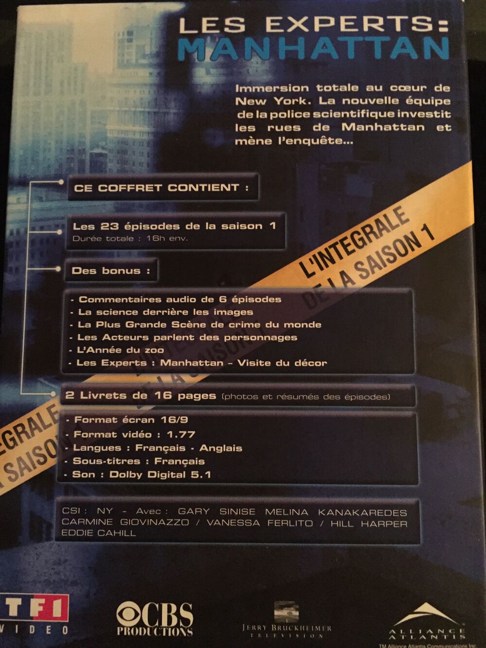 DVD Les Experts Manhattan Saison 1 DVD et blu-ray