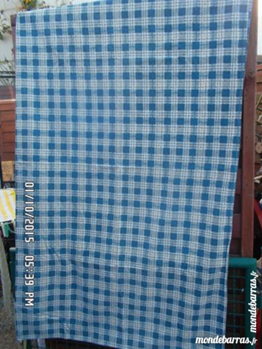 drap plat bleu &agrave; carreaux*juste 3e*kiki60230 Cuisine