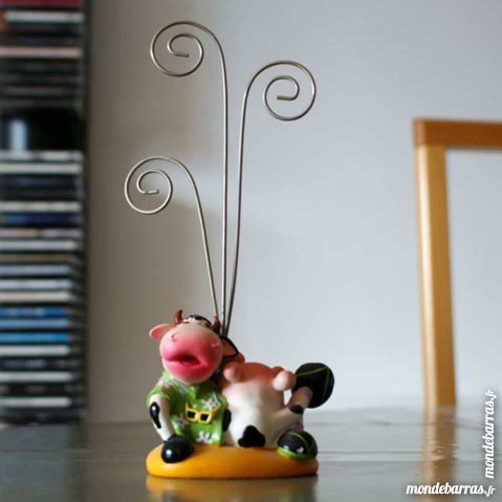 Porte-photos &laquo;vache&raquo; en r&eacute;sine Décoration