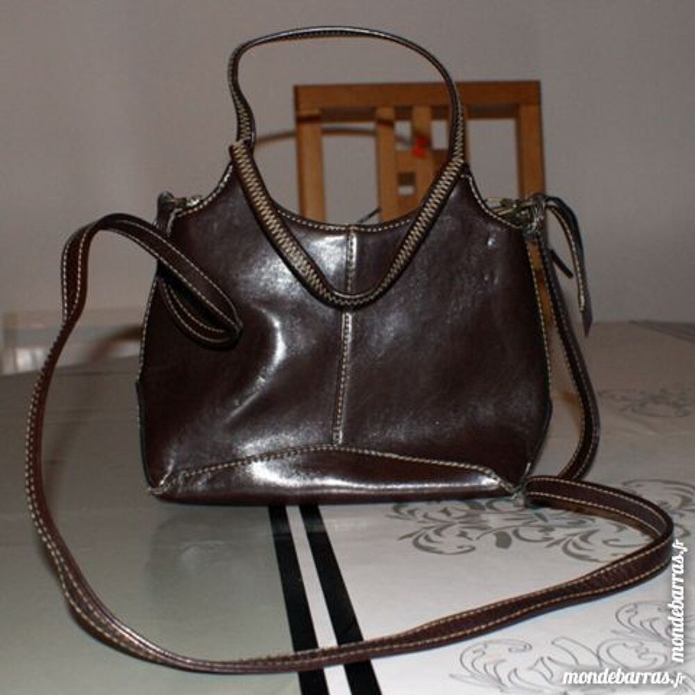 Sac marron similicuir vintage Maroquinerie