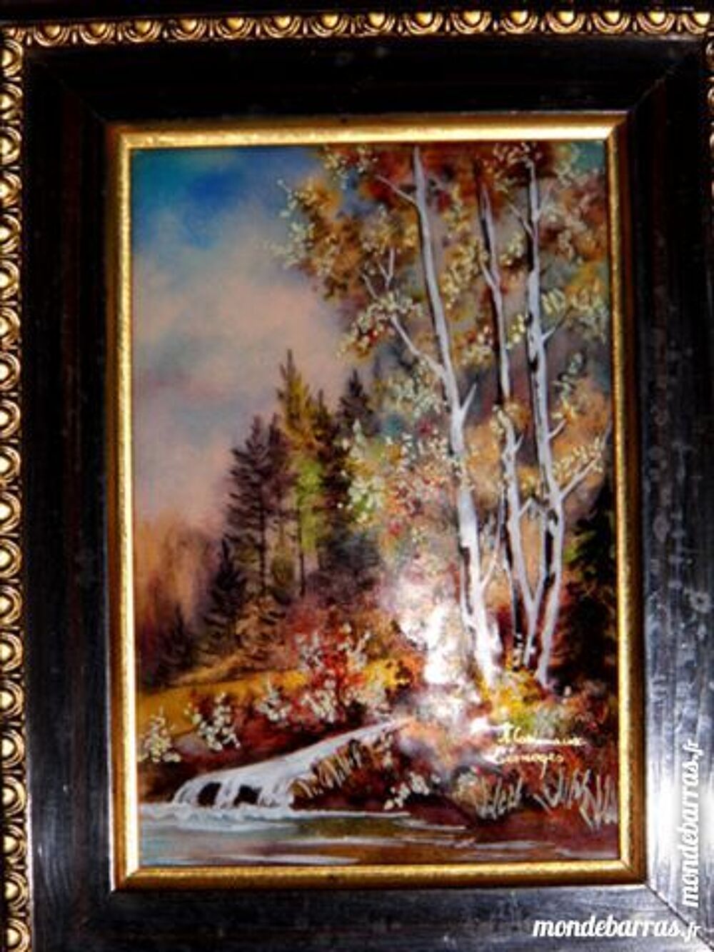 Tableau &eacute;maux de limoges cardinaux cadre napoleon Dcoration