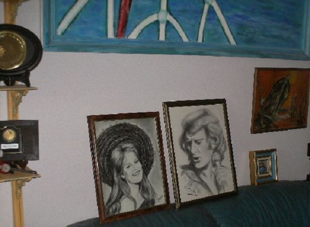 
Dessin original 'JOHNNY HALLYDAY ' 
