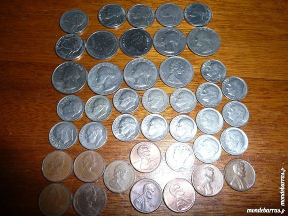 Lot de 42 pi&egrave;ces USA CANADA 