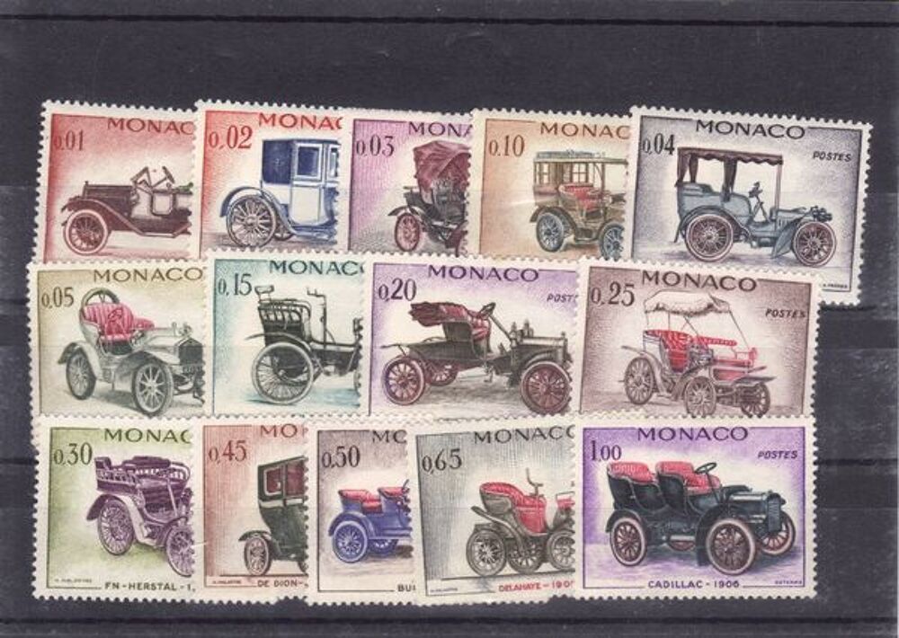 Timbres de Monaco " S&eacute;rie voiture " 