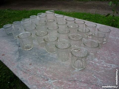 Pots  confiture,verre  facette,ancien 3 Castres (81)