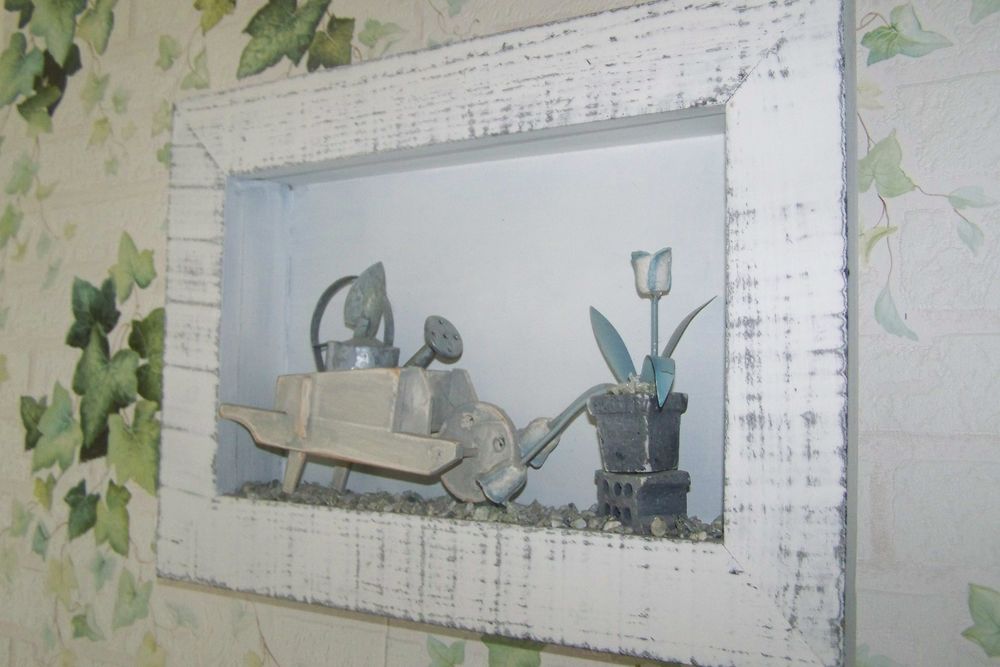 cadre avec objets, NEUF Décoration