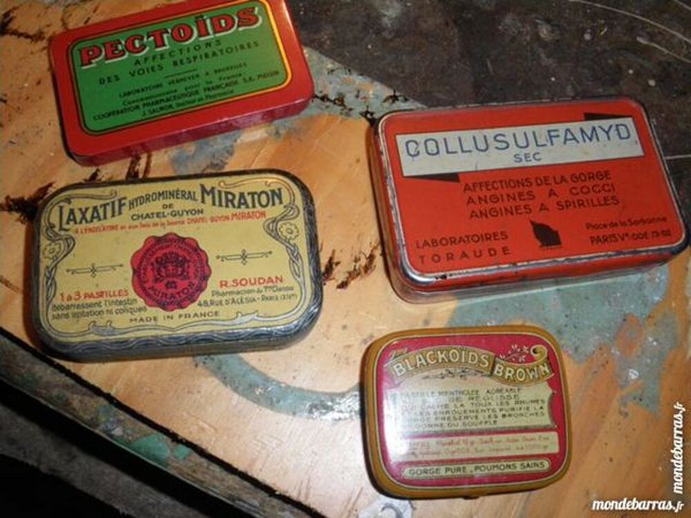 Boites en m&eacute;tal; diverses 