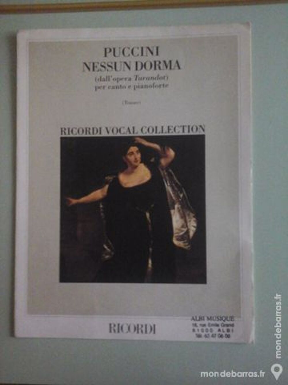 PUCCINI-GLUCK C.-partitions d'op&eacute;ra Instruments de musique