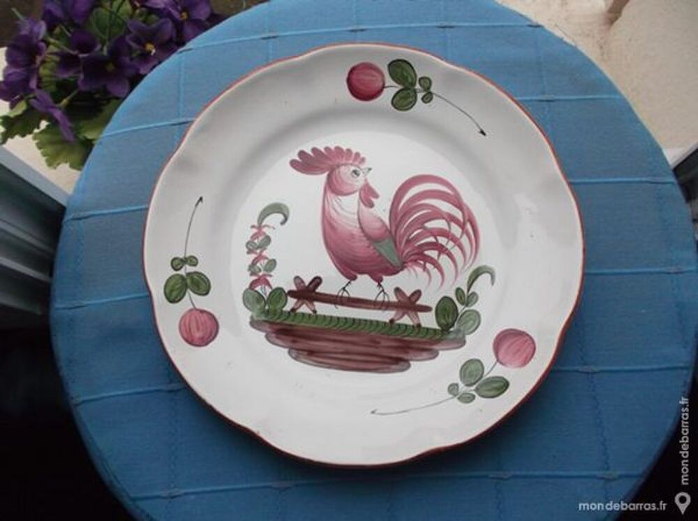 Assiette d&eacute;cors coq St cl&eacute;ment Les islettes? Décoration