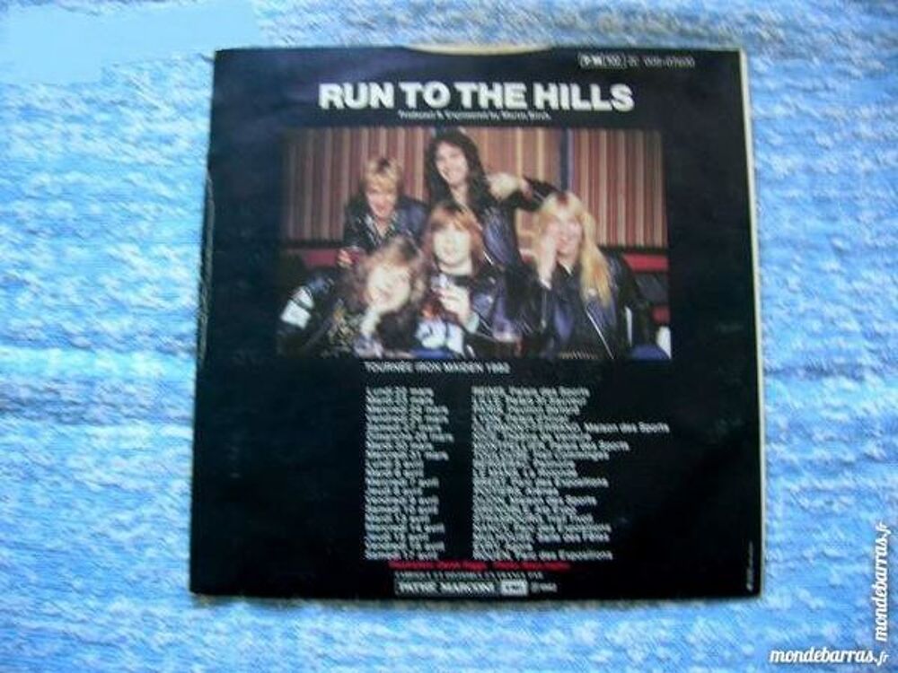 45 TOURS IRON MAIDEN Run to the hills -ORIGINAL CD et vinyles