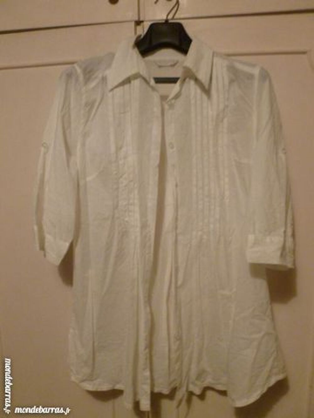 Tunique blanche manches 3/4 Vêtements