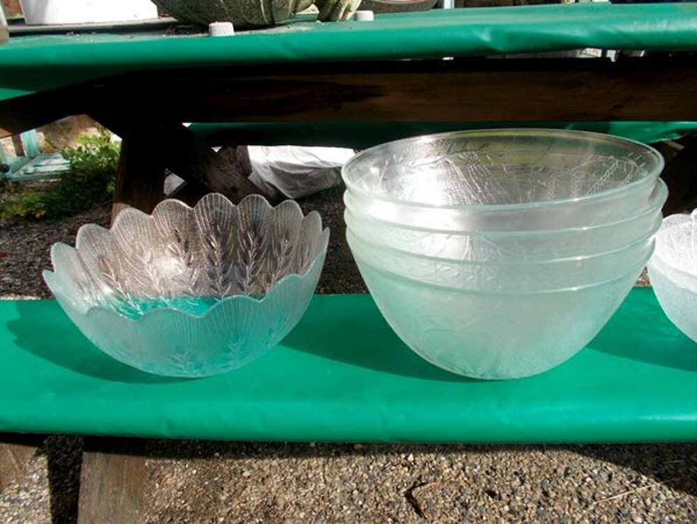 Grand et petit saladier en verre (l'unit&eacute;) Cuisine