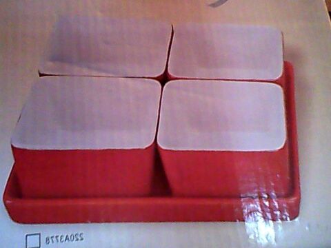 Set de 4 Coupelles sur plat 5 tampes (91)