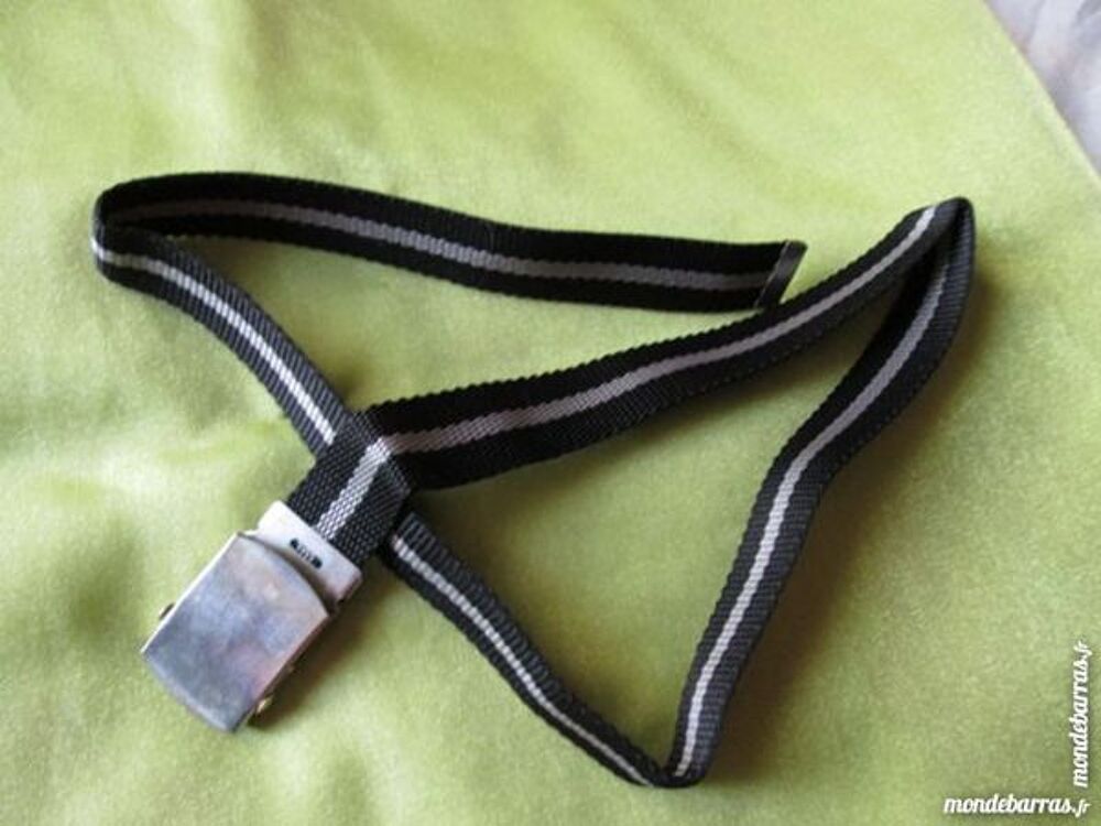 Ceinture noire rayures grise Bijoux et montres