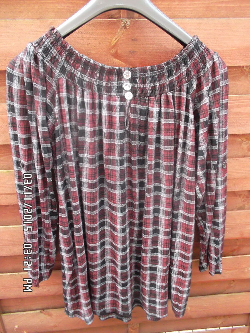 TUNIQUE MARRON A CARREAUX*JUSTE 2E*KIKI60230 Vêtements