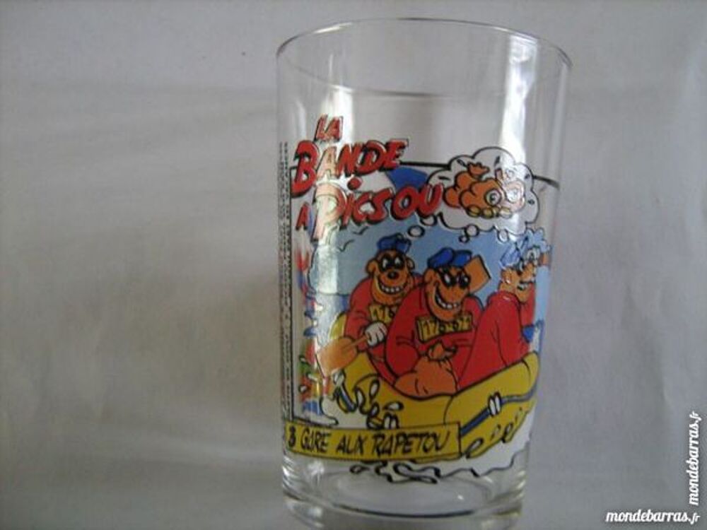 VERRE DECORE DESSIN ANIME LA BANDE A PICSOU BD 