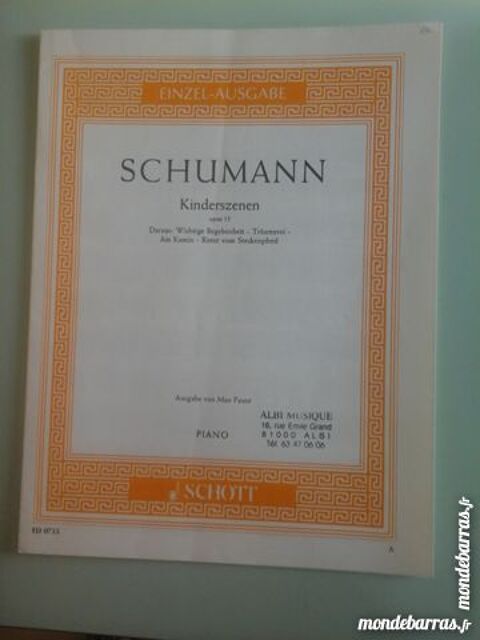 SCENES D'ENFANTS  DE SCHUMANN POUR PIANO 6 Albi (81)