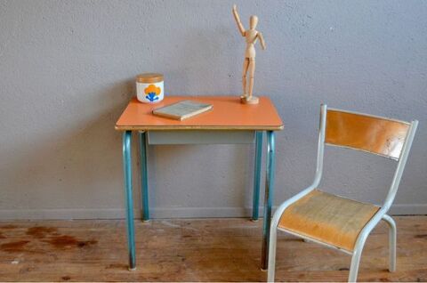 Bureau et chaise enfant, pupitre vintage rétro école écolier 95 Wintzenheim (68)