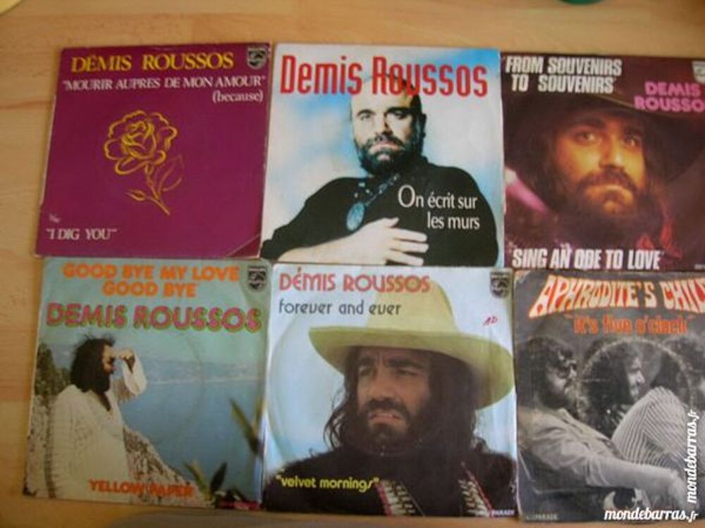 LOT 6 Disques 45 TOURS DEMIS ROUSSOS/APHRODITE'S C CD et vinyles