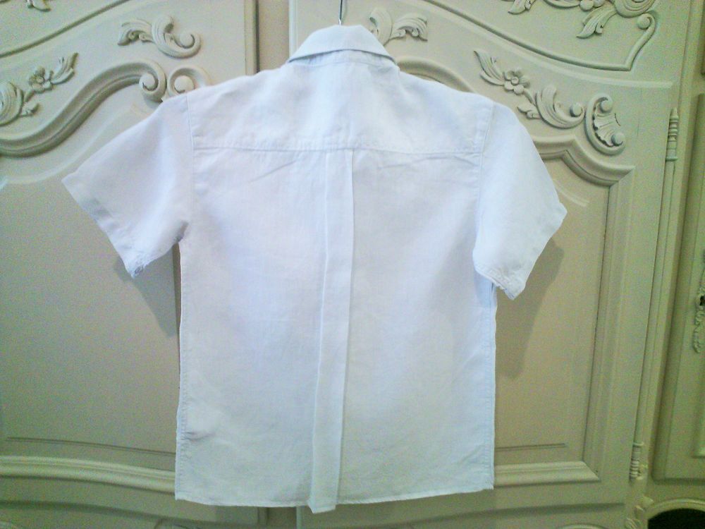 Chemisette blanche en lin OKA&Iuml;DI 6 ans - TBE Vêtements enfants
