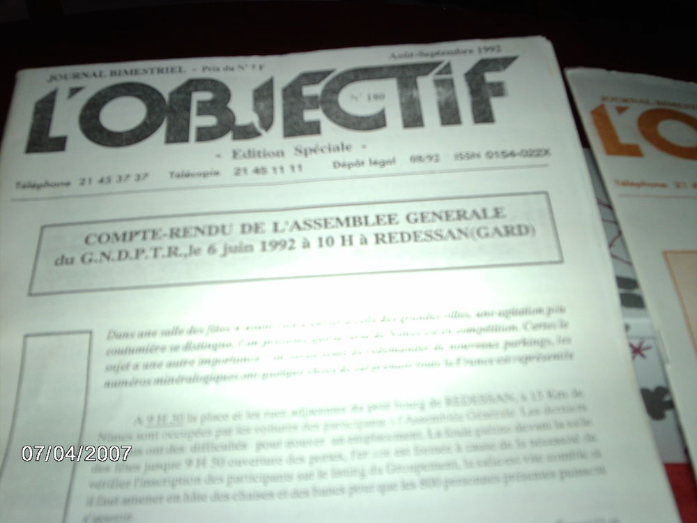 2 revues objectif de 1992; 1993 