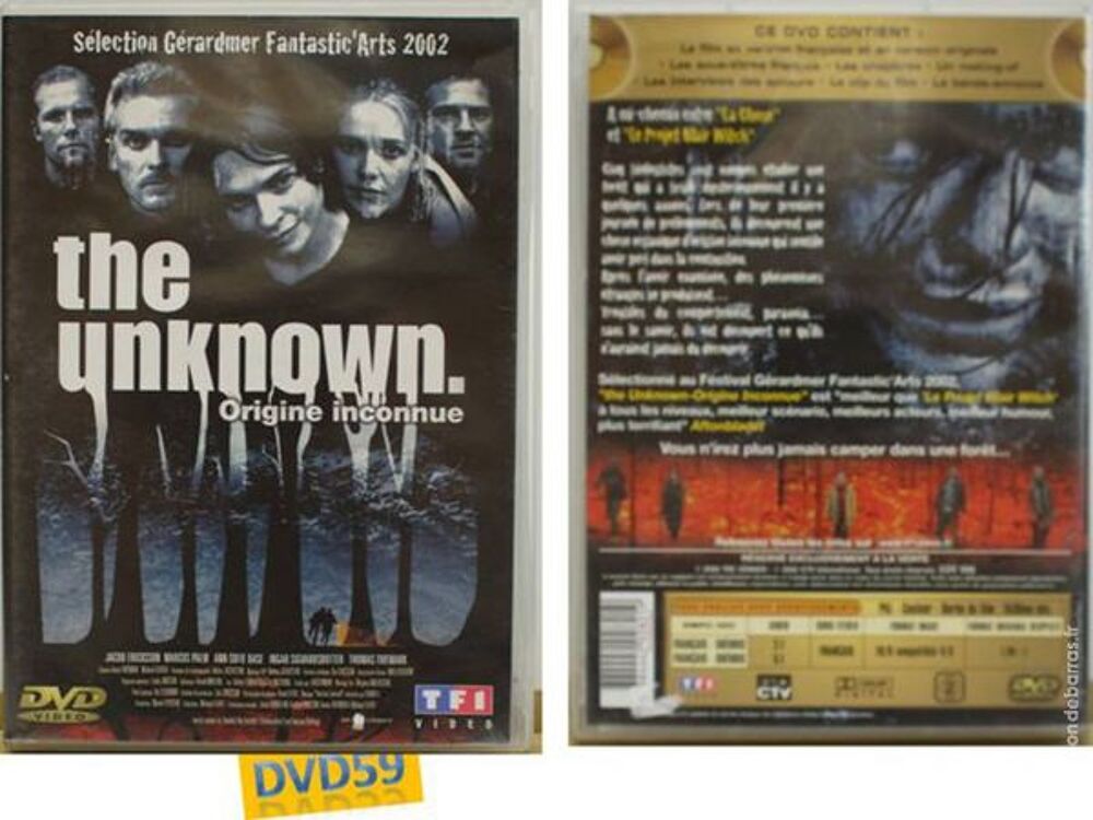 dvd/ THE UNKNOW DVD et blu-ray