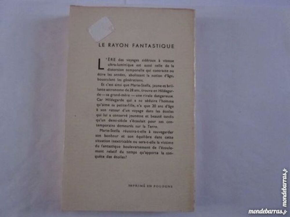 A CONTRE TEMPS roman science fiction Livres et BD