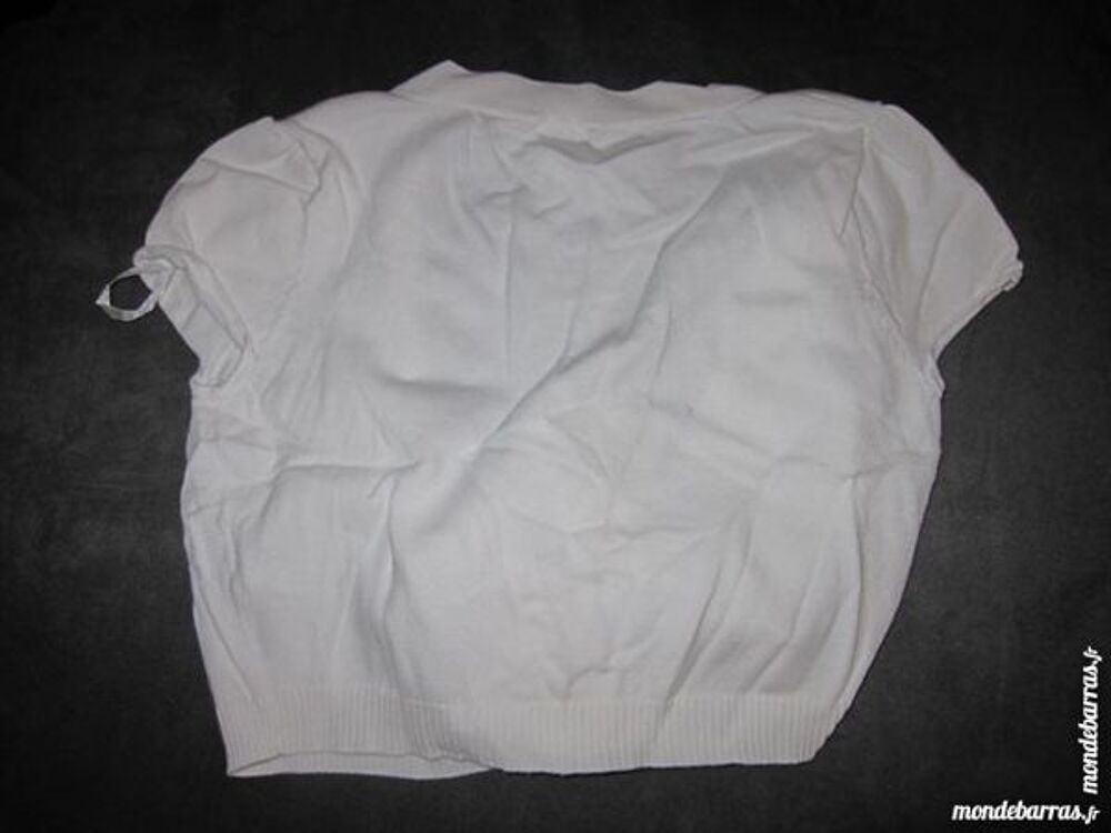 Caraco Cama&iuml;eu sans manches type cache coeur Blanc Vêtements