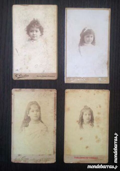 4 CDV portraits fillettes 12 Nice (06)