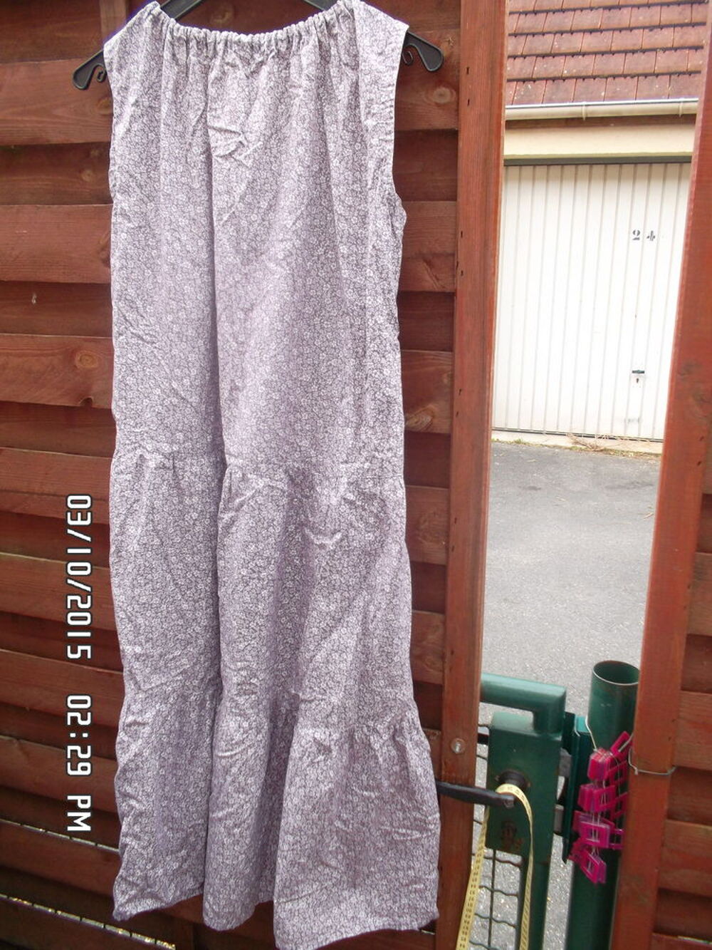ROBE MAUVE A FLEURS*JUSTE 2E*KIKI60230 Vêtements
