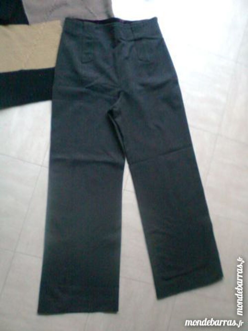 pantalon marron col roul&eacute; 3 couleurs -38- zoe Vêtements
