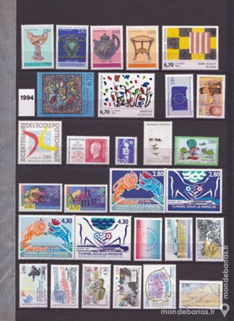 France timbres poste neufs 1994 , 04 carnets 45 Joué-lès-Tours (37)