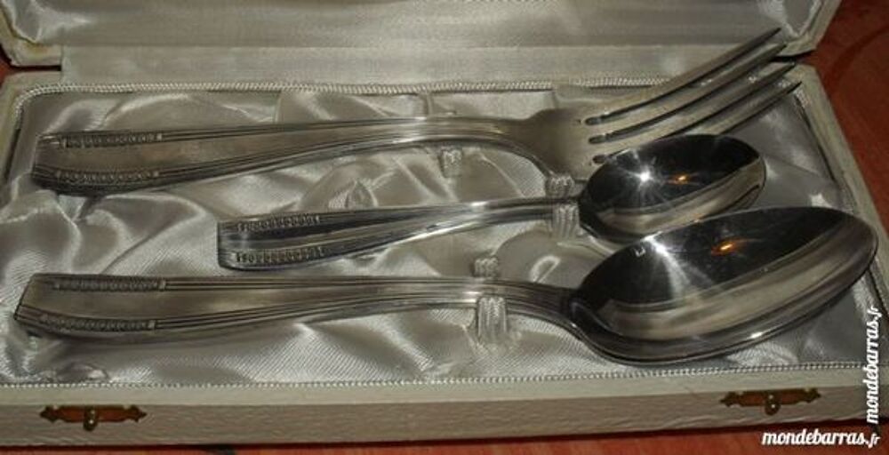 Coffret de 3 couverts en M&eacute;tal Argent&eacute; Cuisine