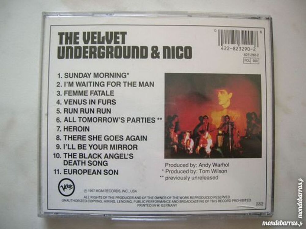 CD VELVET UNDERGROUND &amp; NICO Banane CD et vinyles