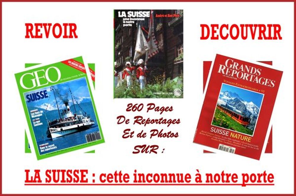 LA SUISSE - g&eacute;o - ZURICH / prixportcompris Livres et BD