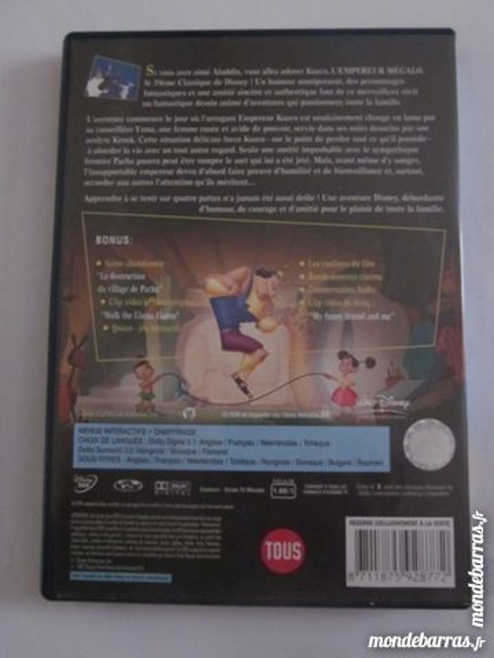 DVD WALT DISNEY KUZO L'EMPEREUR MEGALO DVD et blu-ray