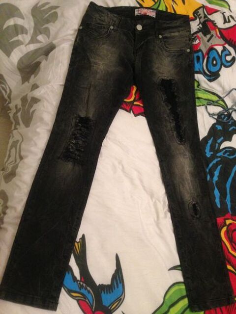 Jean's noir dentelle Jenyfer taille 40 10 Dreux (28)