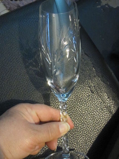 VERRES CRISTAL D ARQUES CISELE FLEURUS 130 Orthez (64)